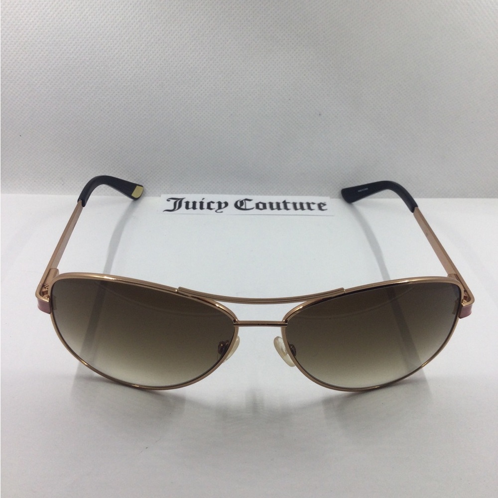 Juicy Couture Gold Aviator Sunglasses with Gradient Lenses
